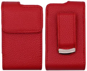 2nd Gen Premium Pouch Case with Belt Clip for Medtronic MiniMed Insulin Pumps (All Models) (Vertical/1-A/RED) Vertical/1-A/RED