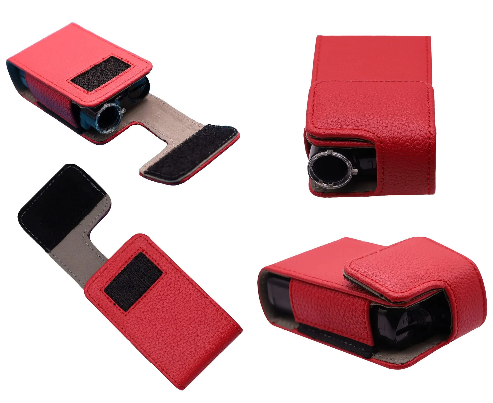 2nd Gen Premium Pouch Case with Belt Clip for Medtronic MiniMed Insulin Pumps (All Models) (Vertical/1-A/RED) Vertical/1-A/RED