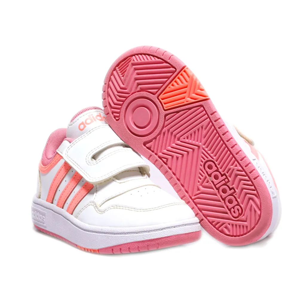 Adidas Hoops 3.0 Sneakers Leather White Colour For Kids