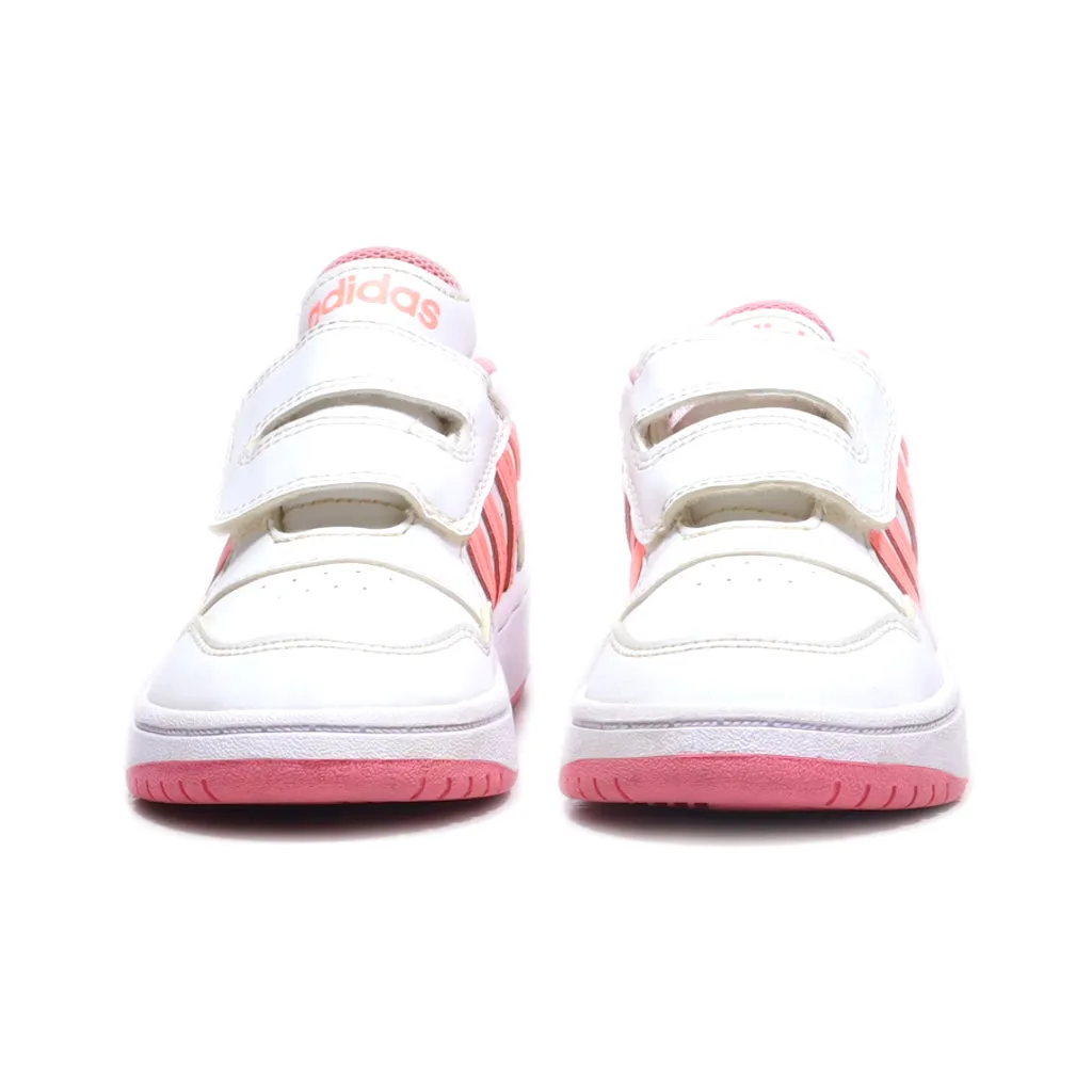 Adidas Hoops 3.0 Sneakers Leather White Colour For Kids