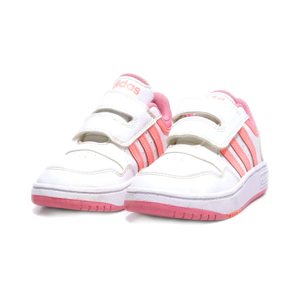 Adidas Hoops 3.0 Sneakers Leather White Colour For Kids