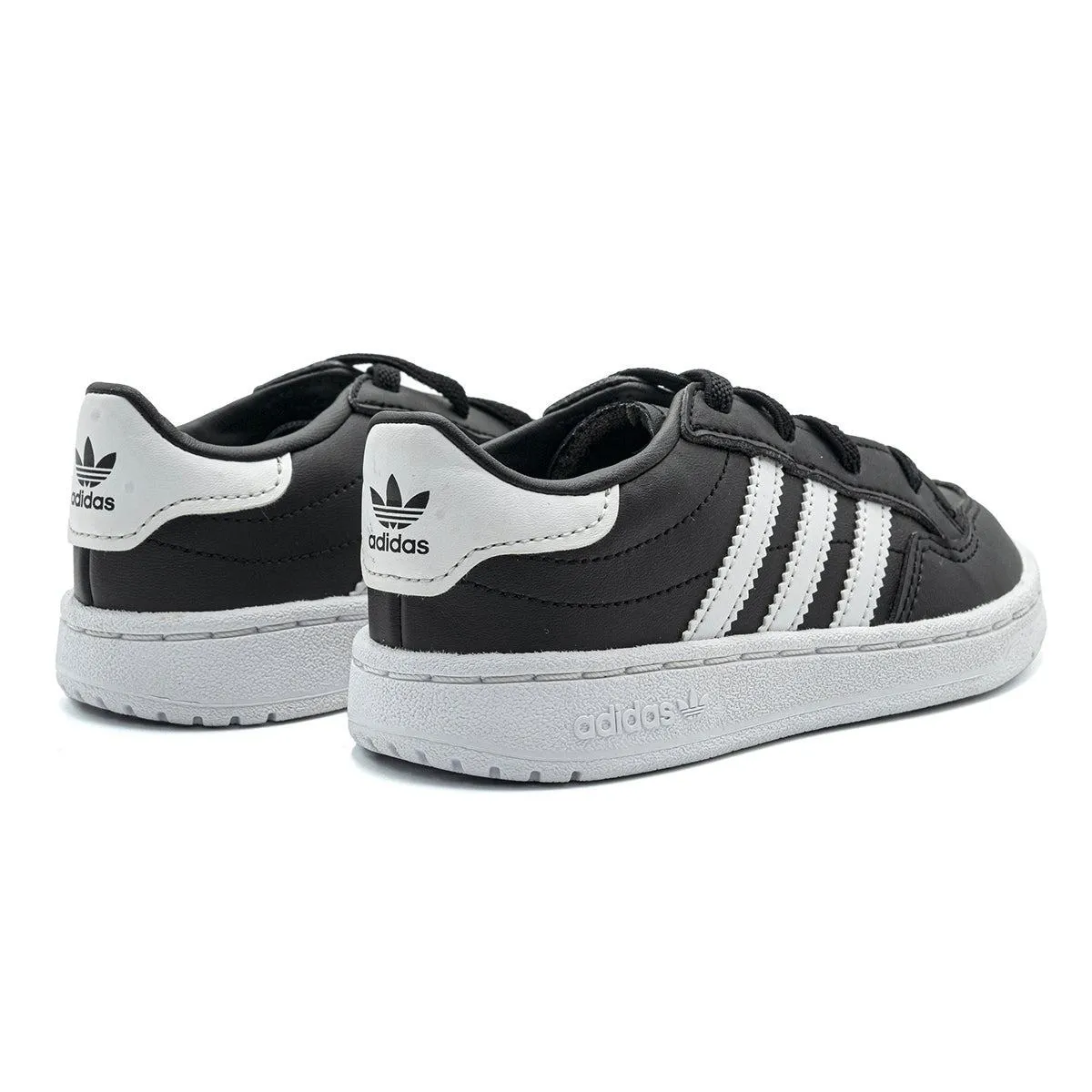 Adidas Original Team Court Sneakers Leather Black Colour For Kids