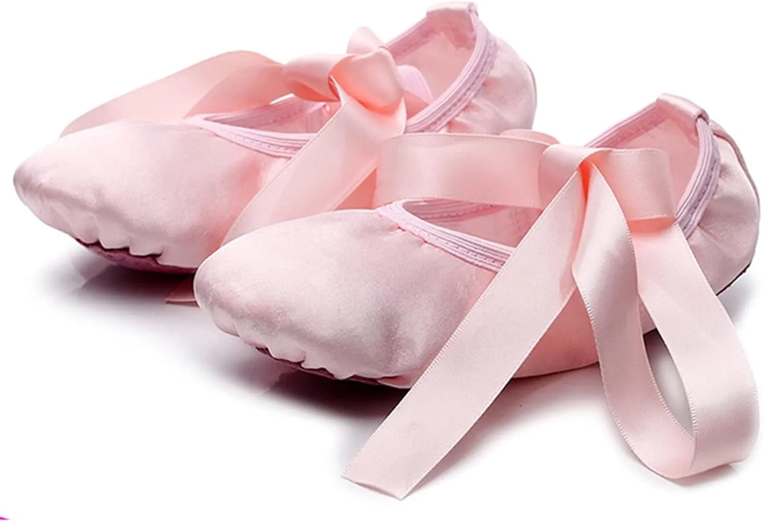Ballet Shoes 2 Pairs Ballet Shoes Ballerina Dance Shoes Satin Ballet Slippers Ribbon Tie Up Ballet Flats Pointe Shoes Ballet for Girls Shoes Women Dance Slippers for GirlPrima Pink-29 EU