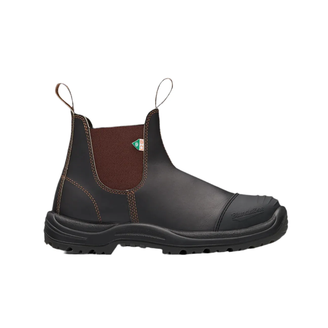 Blundstone 167-Work & Safety Rubber Toe Cap Stout brown