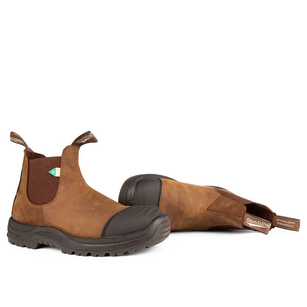 Blundstone 169 - Work & Safety Boot with Rubber Toe Cap - Crazy Horse Brown