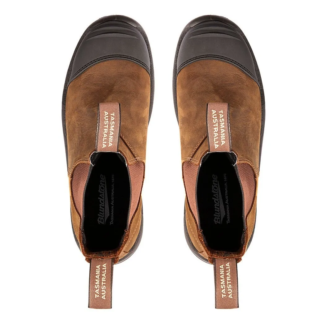 Blundstone 169 - Work & Safety Boot with Rubber Toe Cap - Crazy Horse Brown