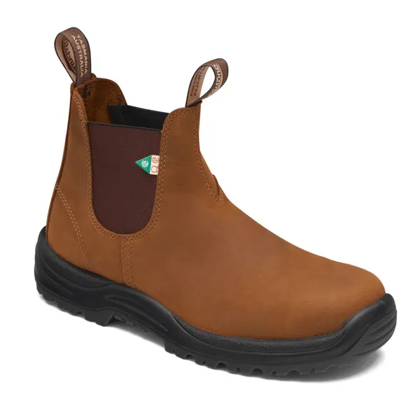 Blundstone Steel Toe Boots 164- Saddle Brown