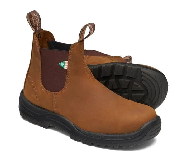 Blundstone Steel Toe Boots 164- Saddle Brown