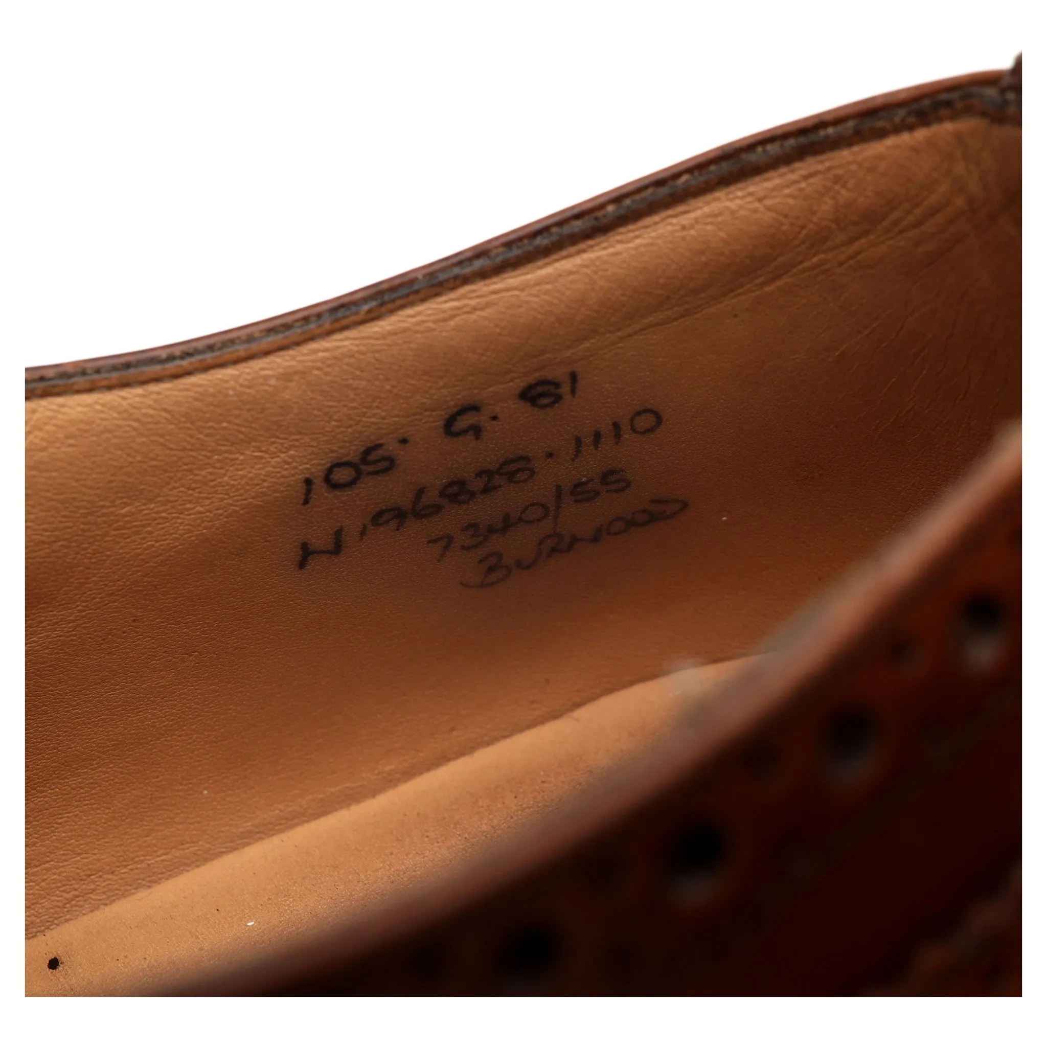 'Burwood' Brown Leather Oxford Brogues UK 10.5 G