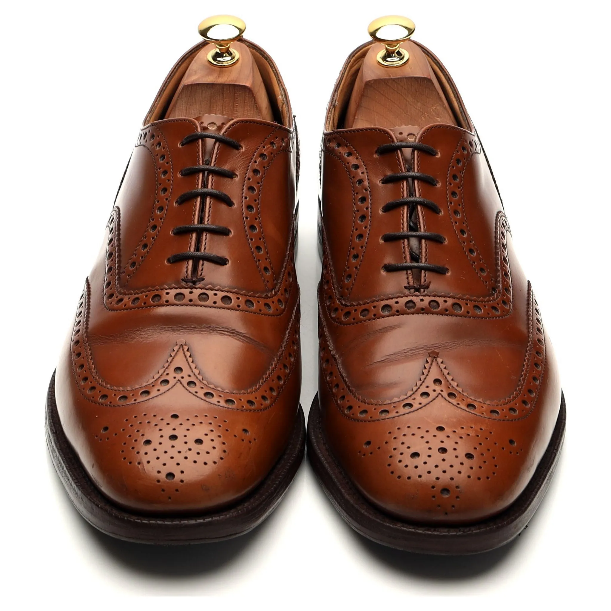 'Burwood' Brown Leather Oxford Brogues UK 10.5 G