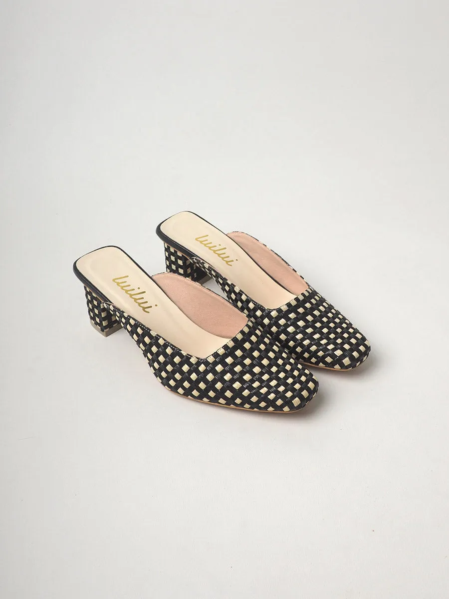 DEBORAH Square-toe mule pumps