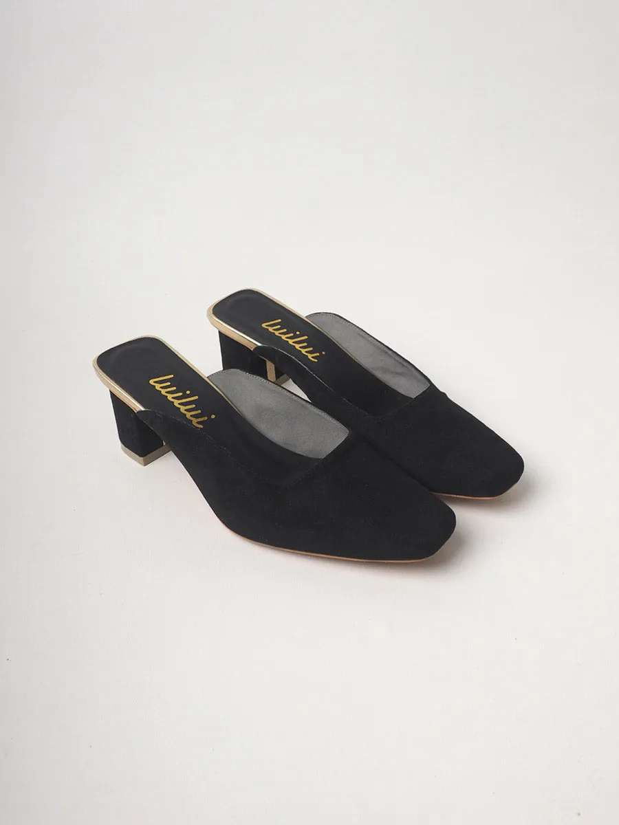 DEBORAH Square-toe mule pumps