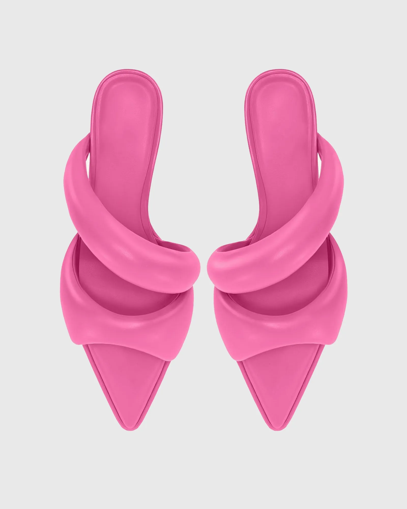 Felicia Hetertypic Heel Leather Pumps In Pink