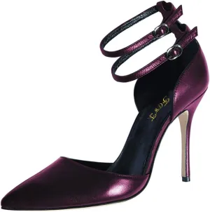 FOWT Women Pointed Toe Double Ankle Strap Pumps Stiletto High Heel D'orsays Elegant Party Evening Prom Shoes Size 4-16 US