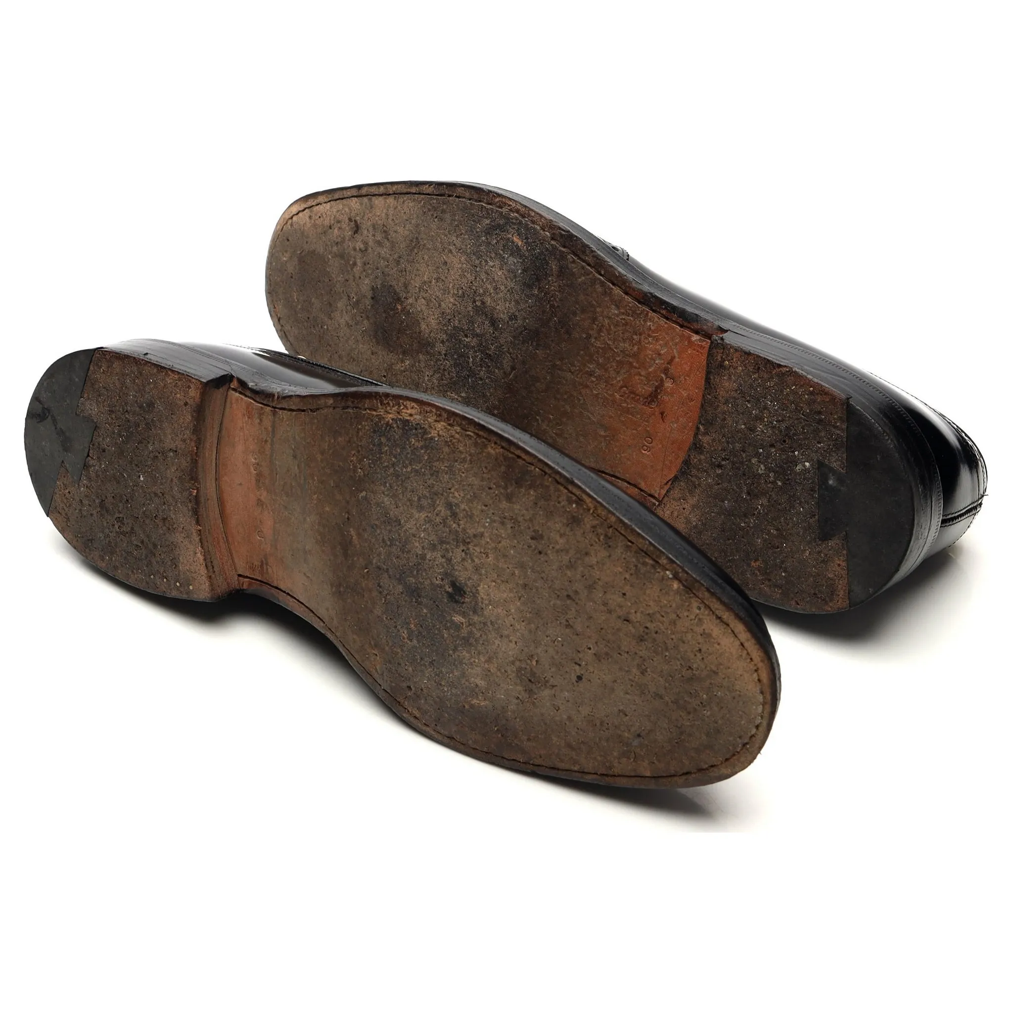 'Grafton' Black Leather Derby Brogues UK 9 G