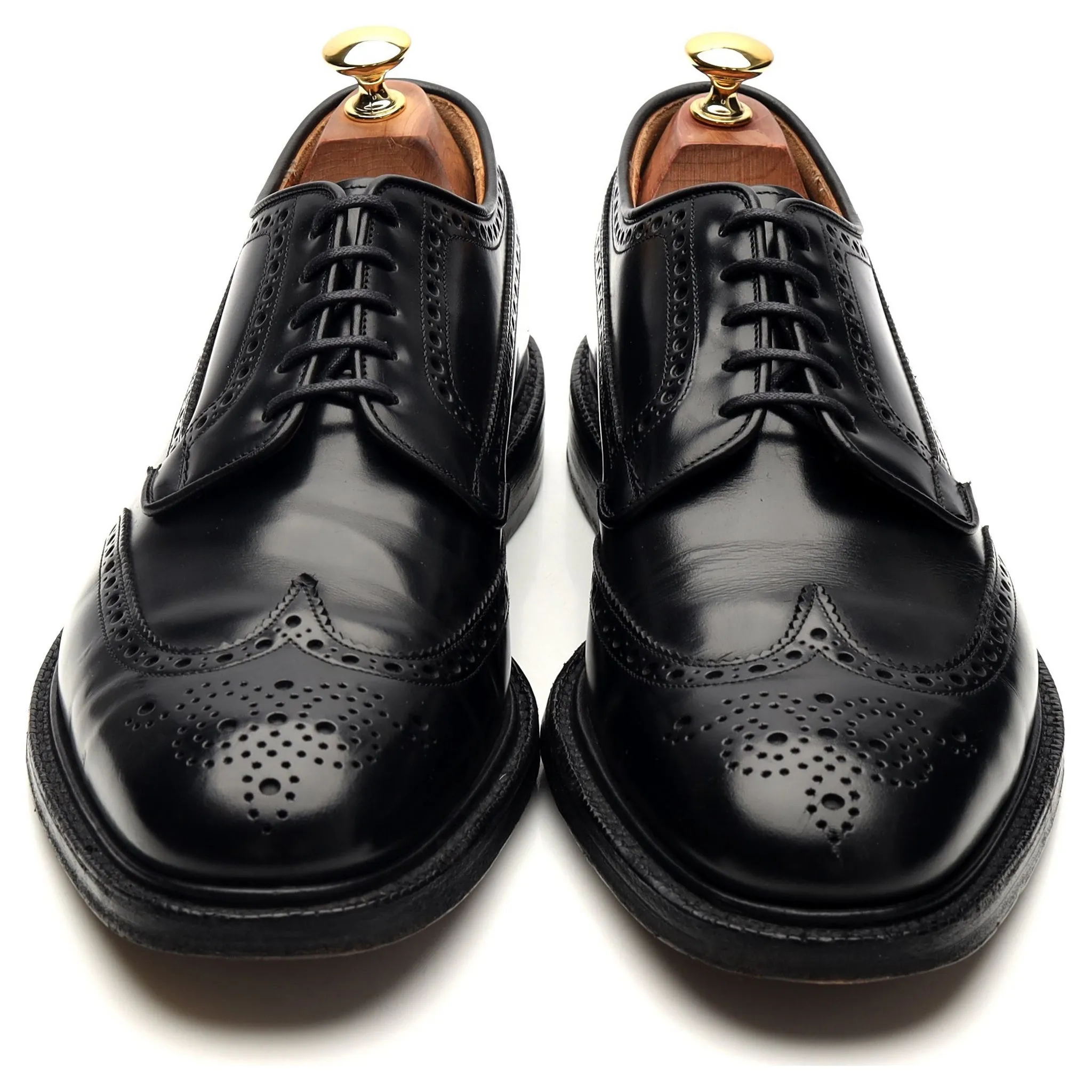 'Grafton' Black Leather Derby Brogues UK 9 G