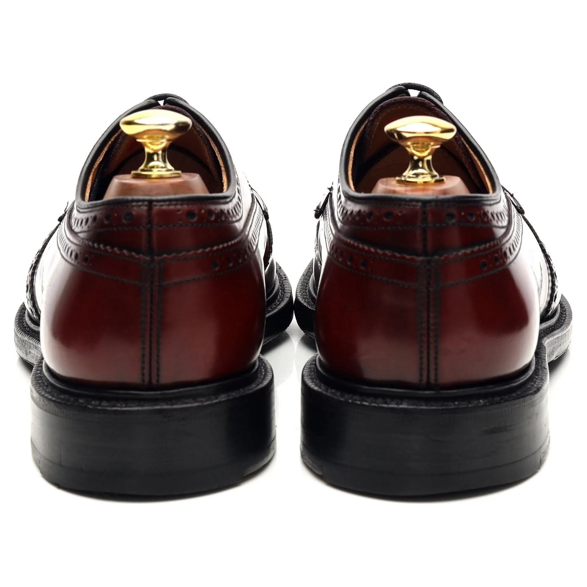 'Grafton' Burgundy Leather Derby Brogues UK 7.5 G