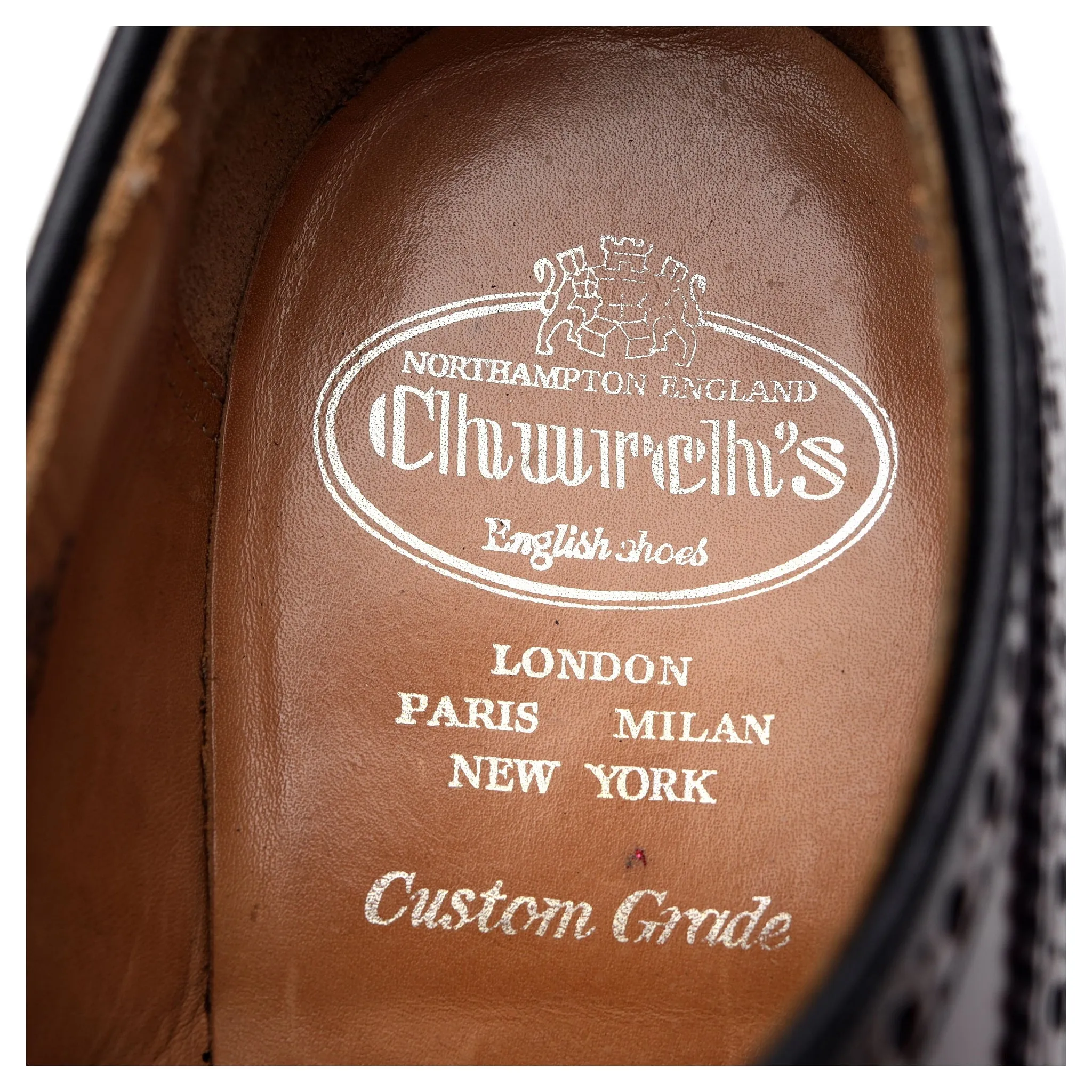 'Grafton' Burgundy Leather Derby Brogues UK 7.5 G