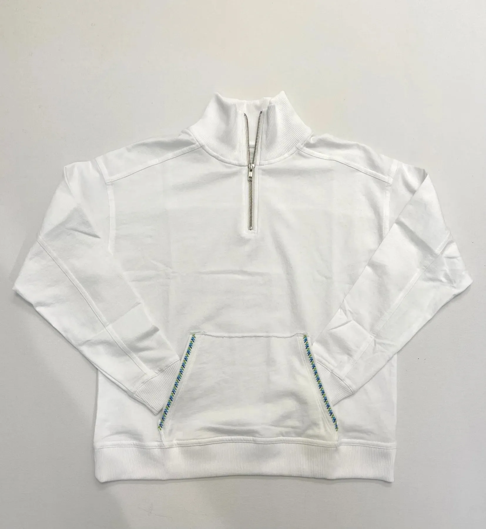 Half Zip Embroidered Sweatshirt