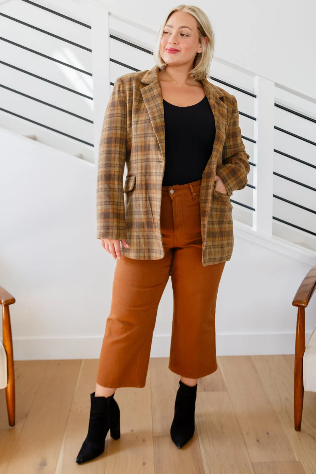 Haptics-World Class Plaid Blazer