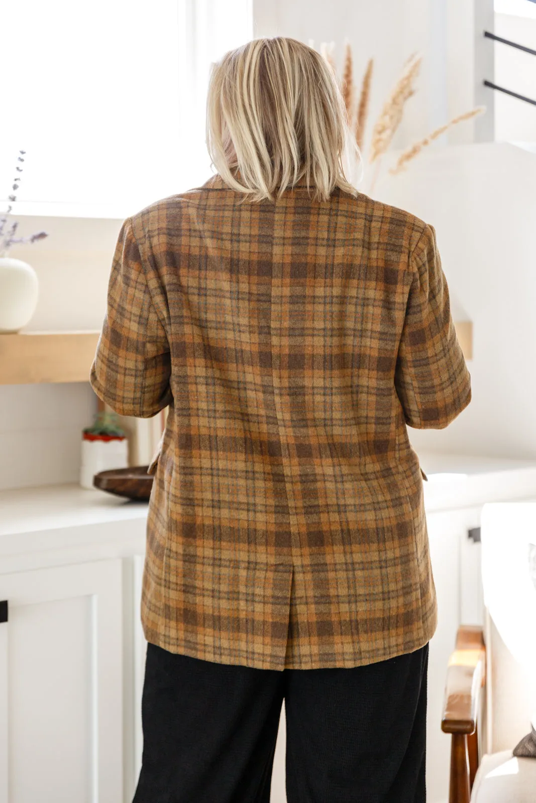 Haptics-World Class Plaid Blazer