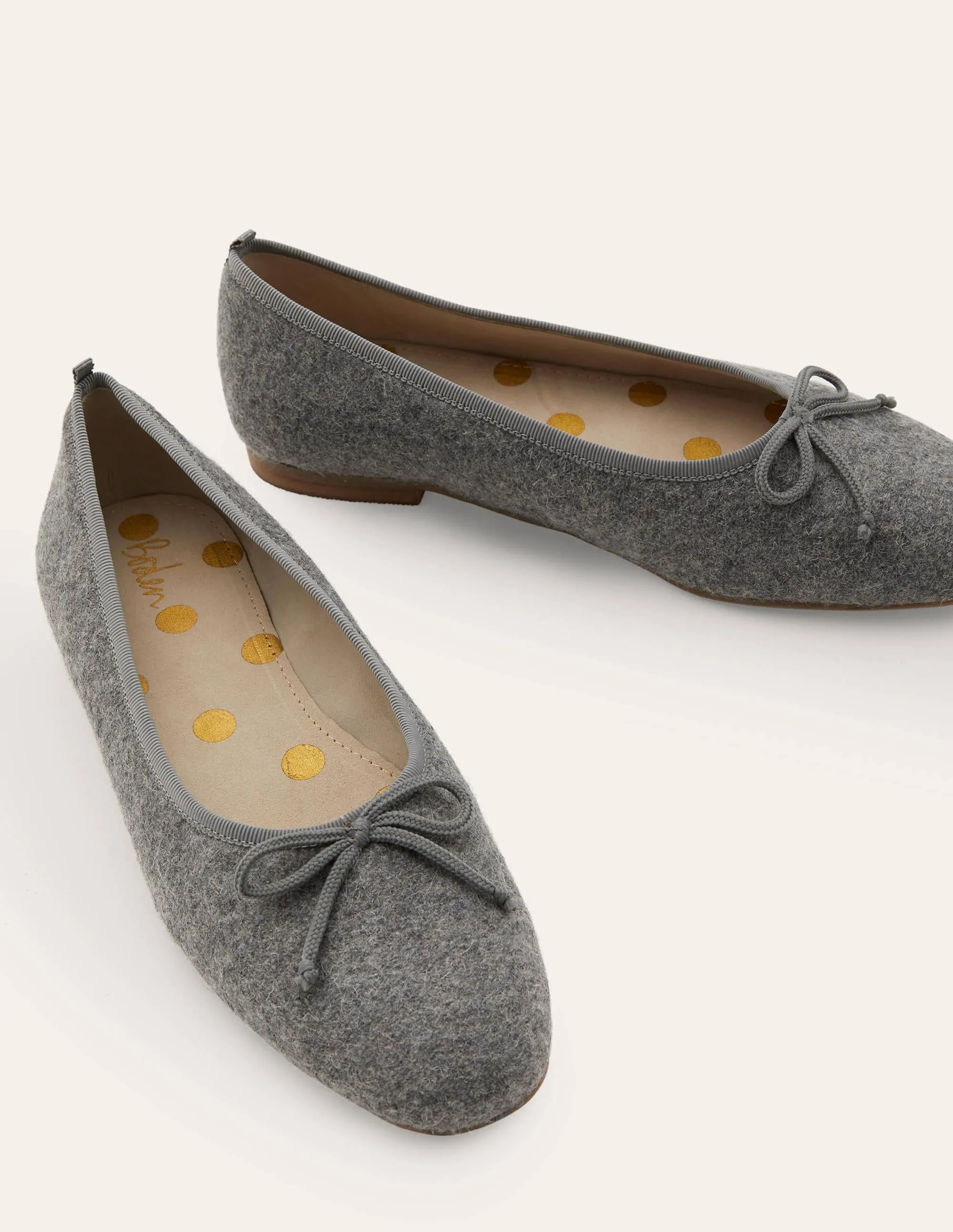High Cut Ballerinas-Grey Marl