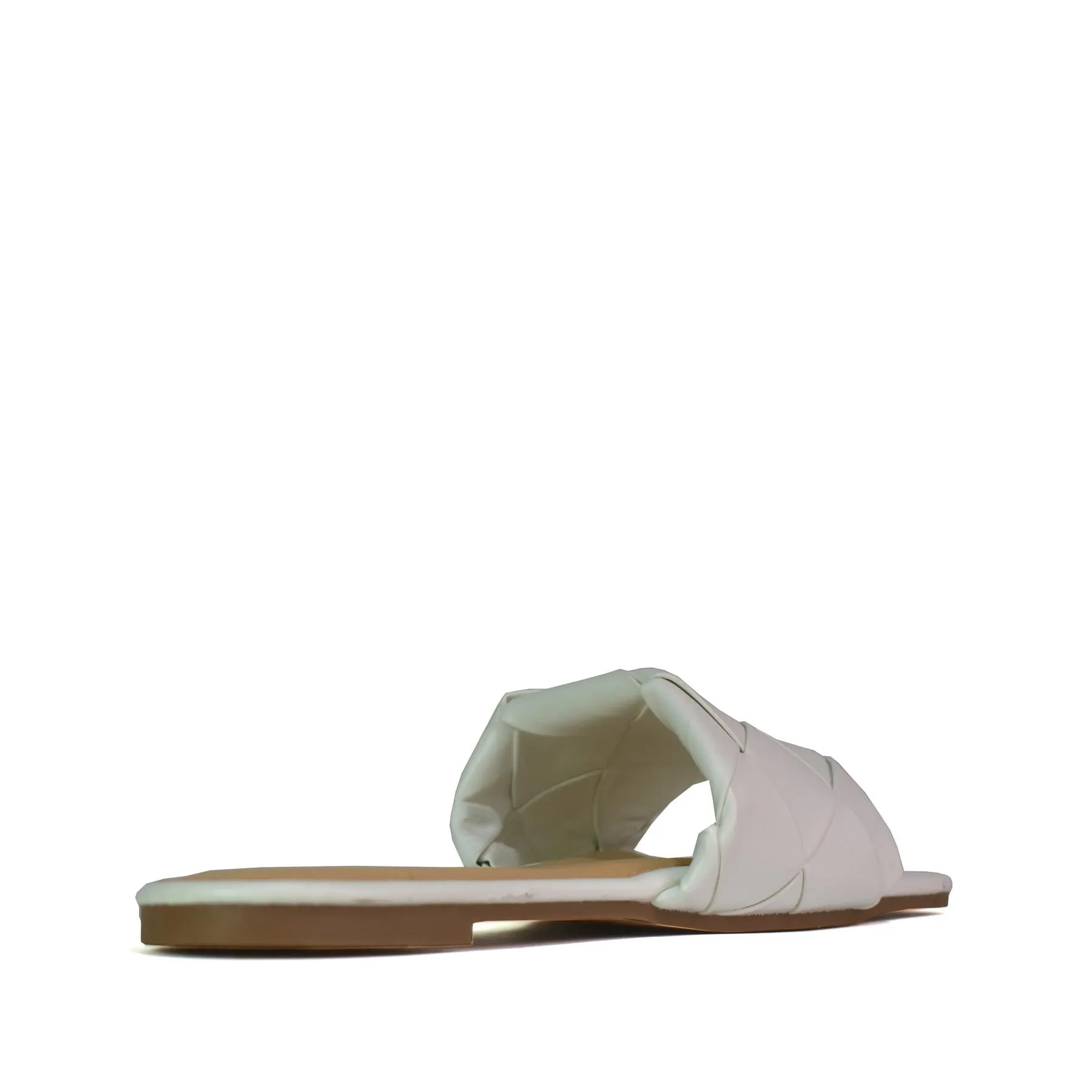 Hot Soles London Open Toe Flats White