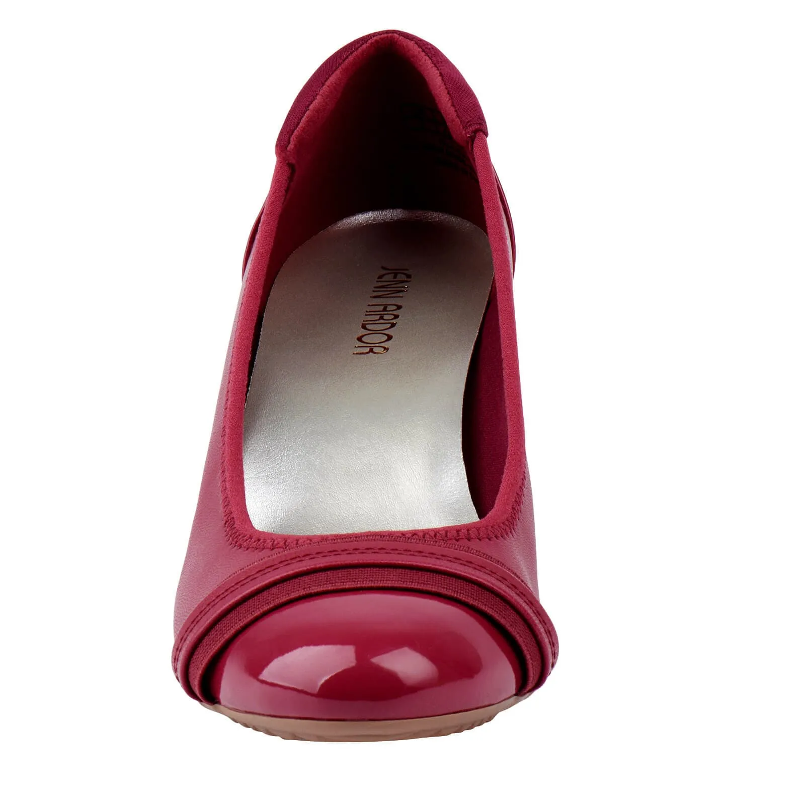 JENN ARDOR Women Round Toe Low Heels Chunky Pumps