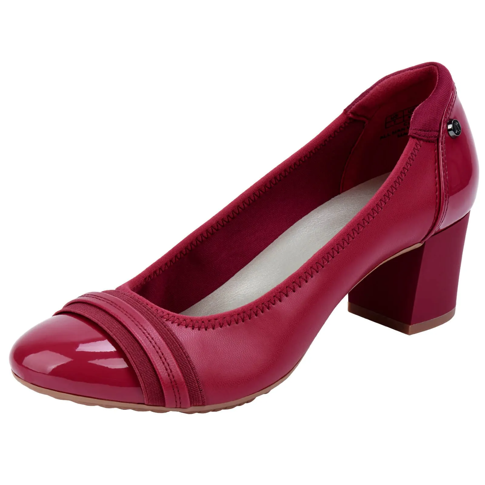 JENN ARDOR Women Round Toe Low Heels Chunky Pumps