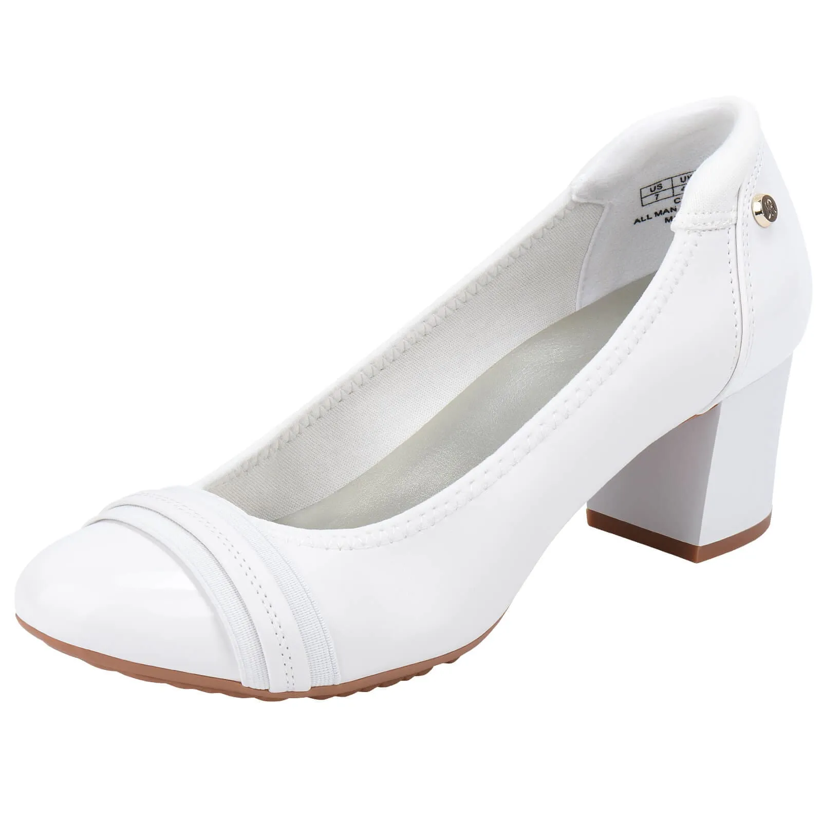 JENN ARDOR Women Round Toe Low Heels Chunky Pumps