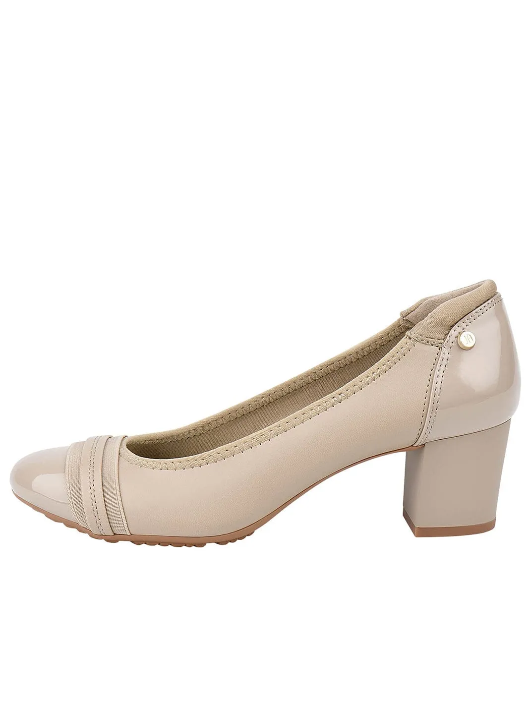 JENN ARDOR Women Round Toe Low Heels Chunky Pumps