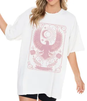 Mystical Free Bird Tee in Bone *Extra Long*