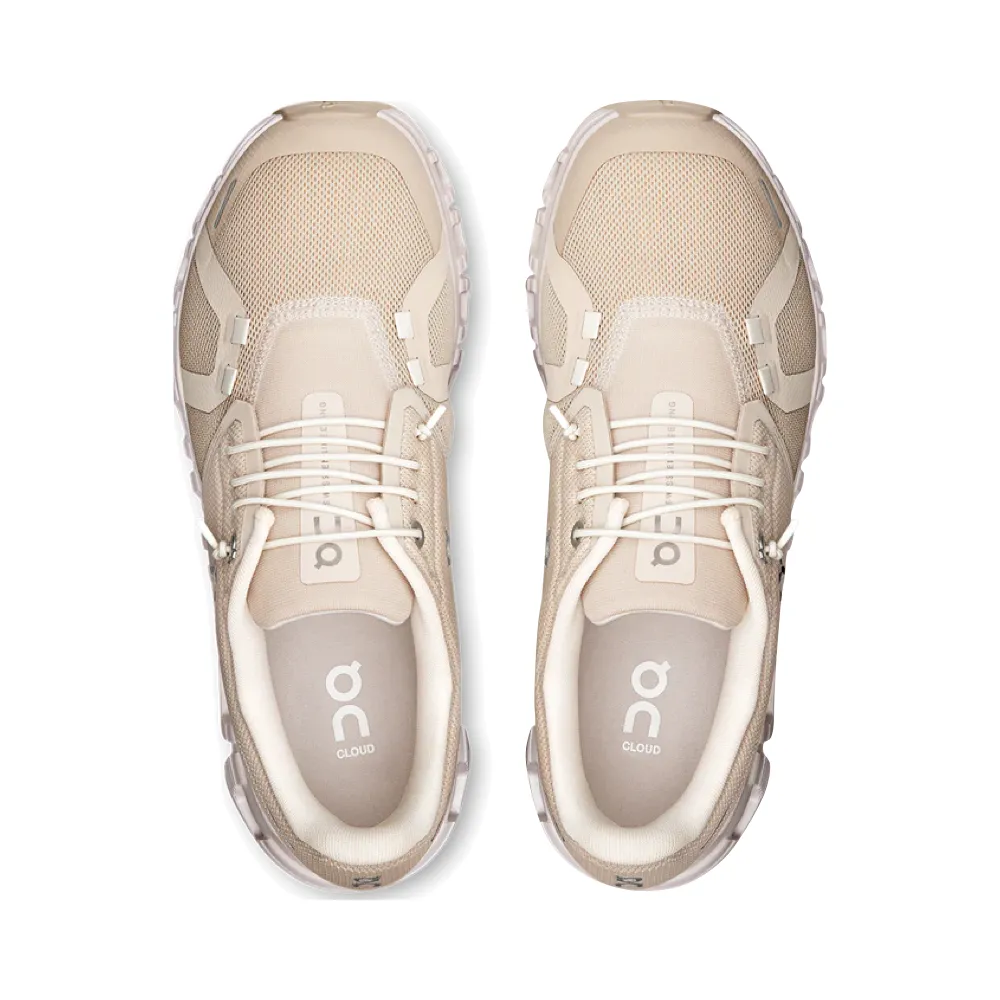 On Women's Cloud 6 Sneaker in Pearl/White
