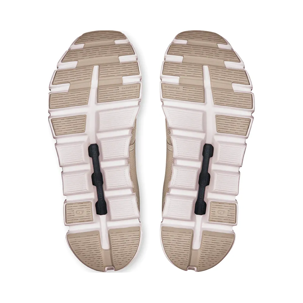 On Women's Cloud 6 Sneaker in Pearl/White