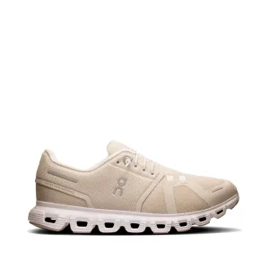 On Women's Cloud 6 Sneaker in Pearl/White