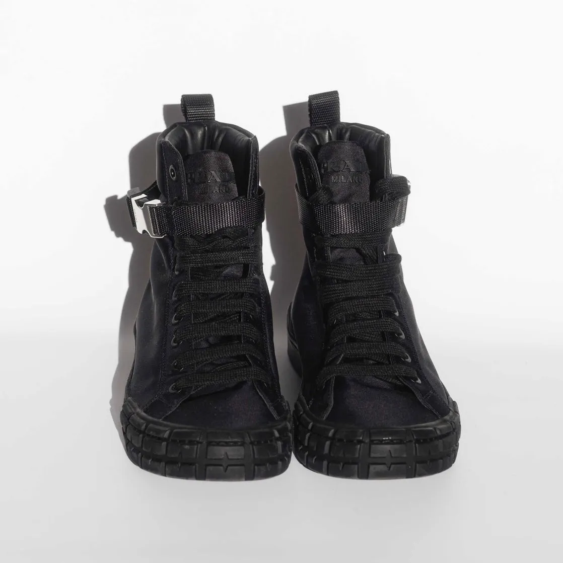 PRADA - BLACK SNEAKERS RE-NYLON SIZE 7,5