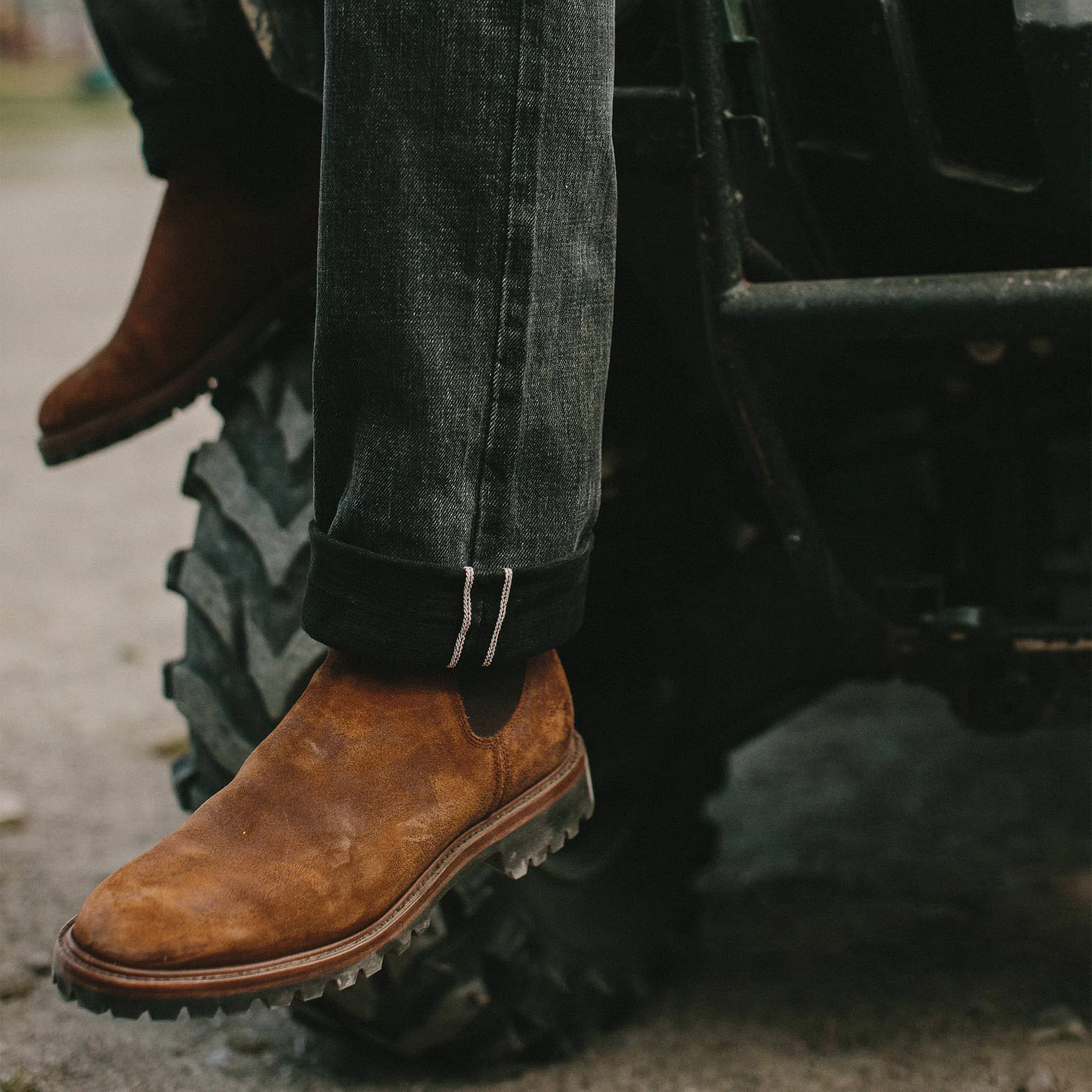 The Ranch Boot in Redwood Waxed Suede