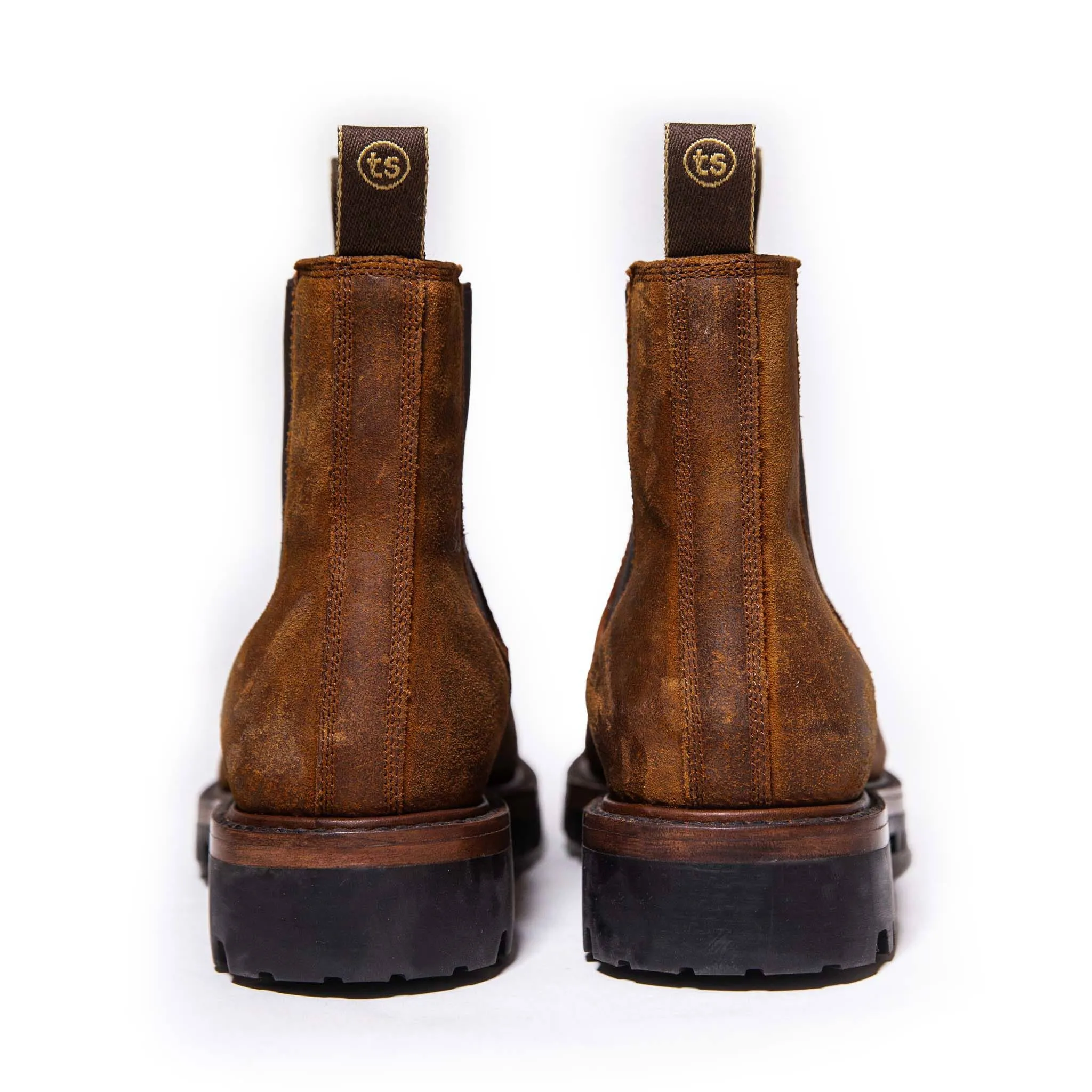 The Ranch Boot in Redwood Waxed Suede