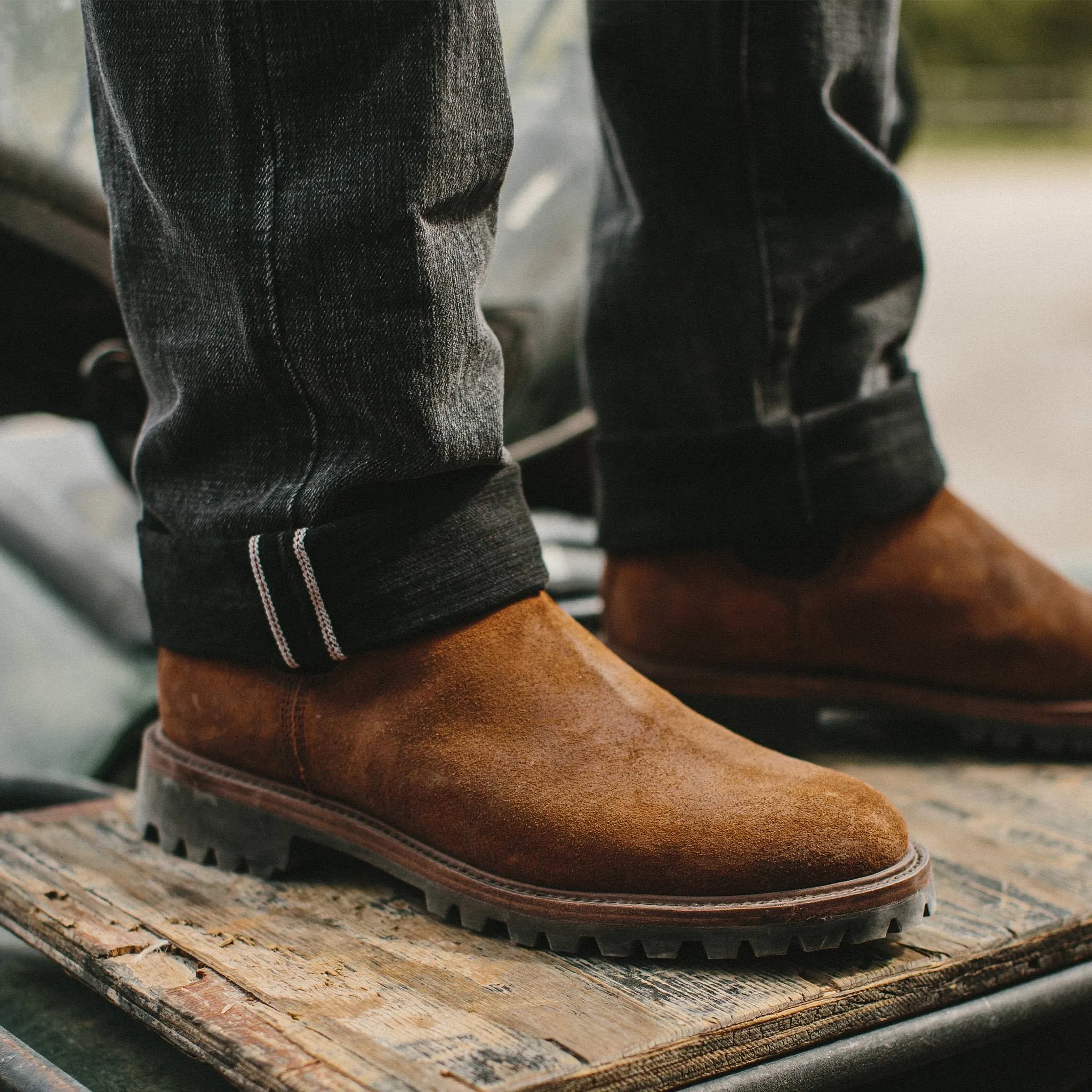 The Ranch Boot in Redwood Waxed Suede