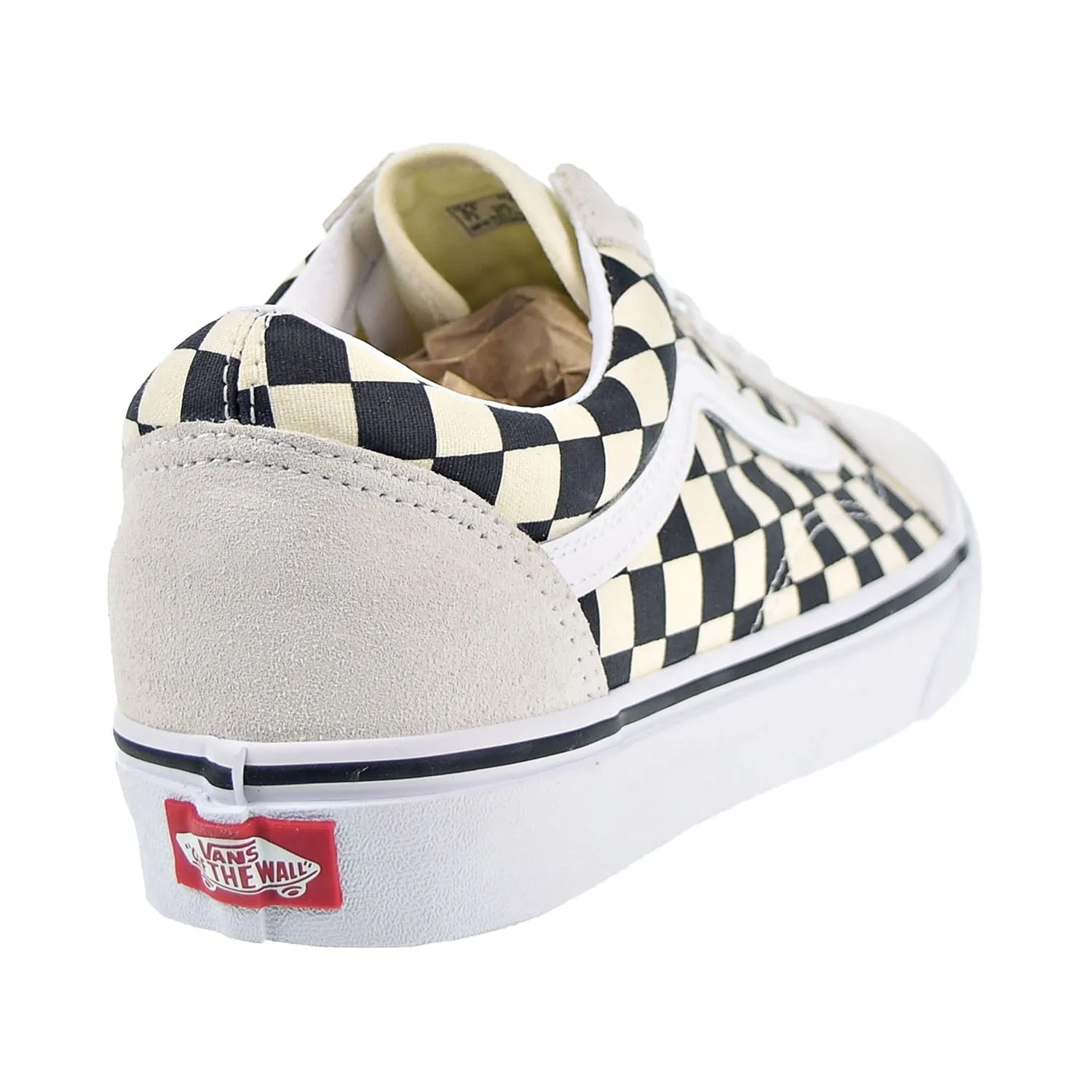 Vans Old Skool Checkerboard Men's Shoes White-Black