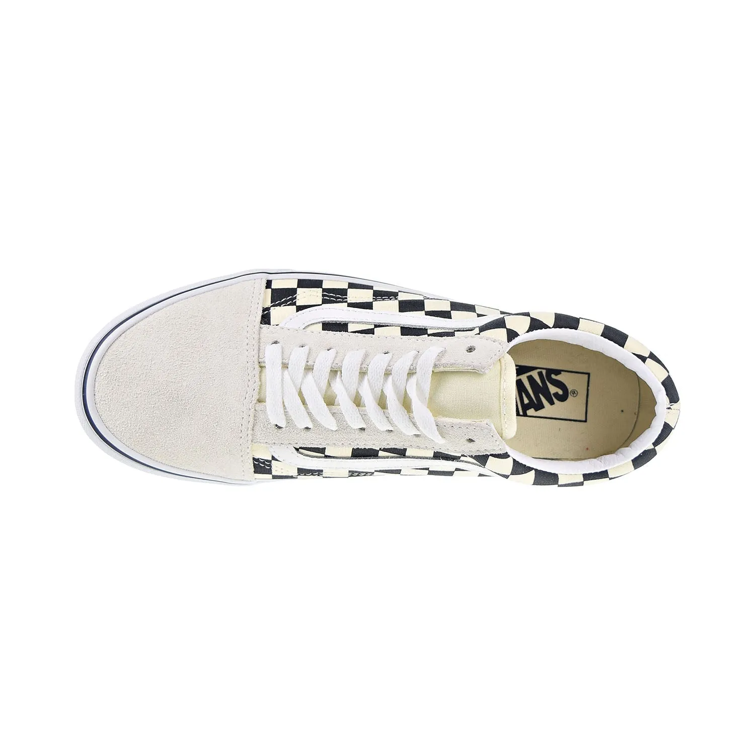 Vans Old Skool Checkerboard Men's Shoes White-Black