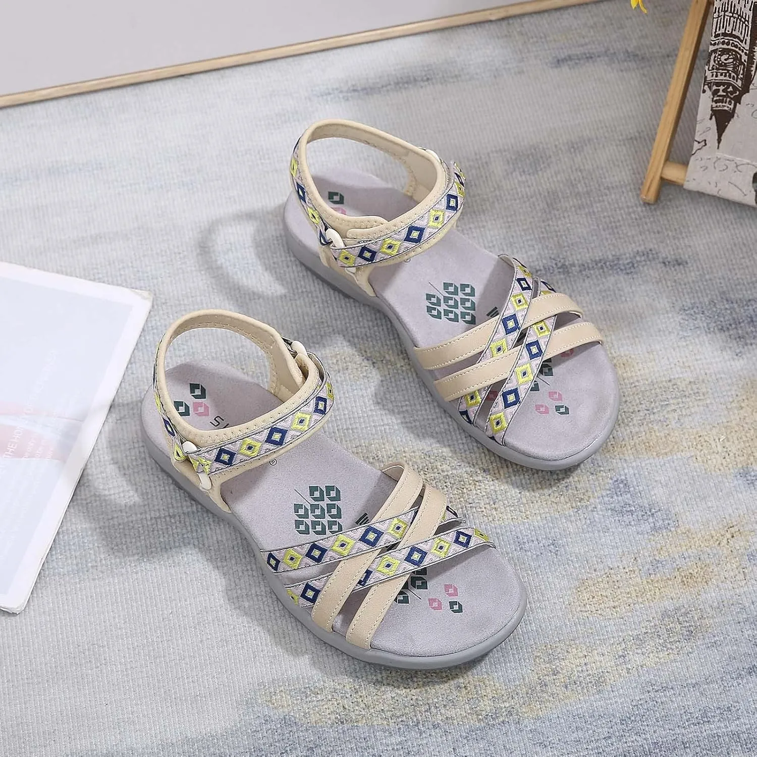 Womens Hiking Sandal Sport Sandal Straps with Adjustable Hooks Arch Support 2025 Open Toe Summer Casual Comfy