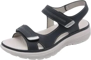 Women's Orthopedic Sport Sandals Shoes with Soft Cushion Foam Wide Fit Dress Comfy Orthotic Recovery Athletic Travel Summer Sandal Dressy Back Strap Walking Sandals with Arch Support