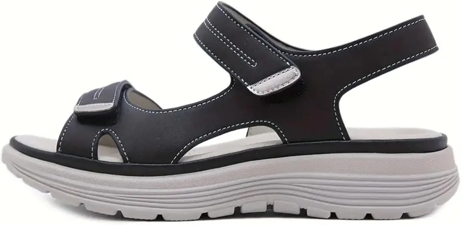 Women's Orthopedic Sport Sandals Shoes with Soft Cushion Foam Wide Fit Dress Comfy Orthotic Recovery Athletic Travel Summer Sandal Dressy Back Strap Walking Sandals with Arch Support