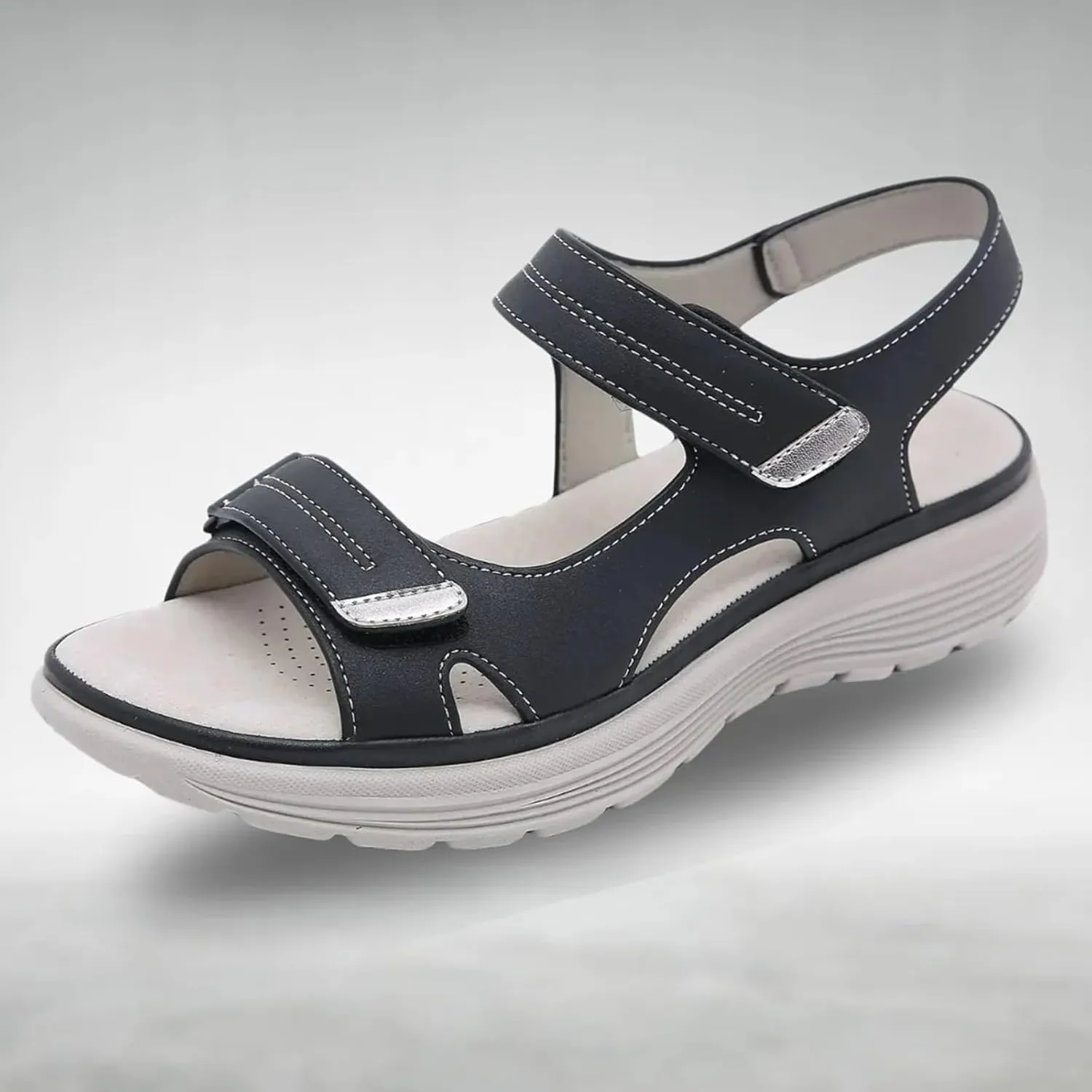 Women's Orthopedic Sport Sandals Shoes with Soft Cushion Foam Wide Fit Dress Comfy Orthotic Recovery Athletic Travel Summer Sandal Dressy Back Strap Walking Sandals with Arch Support