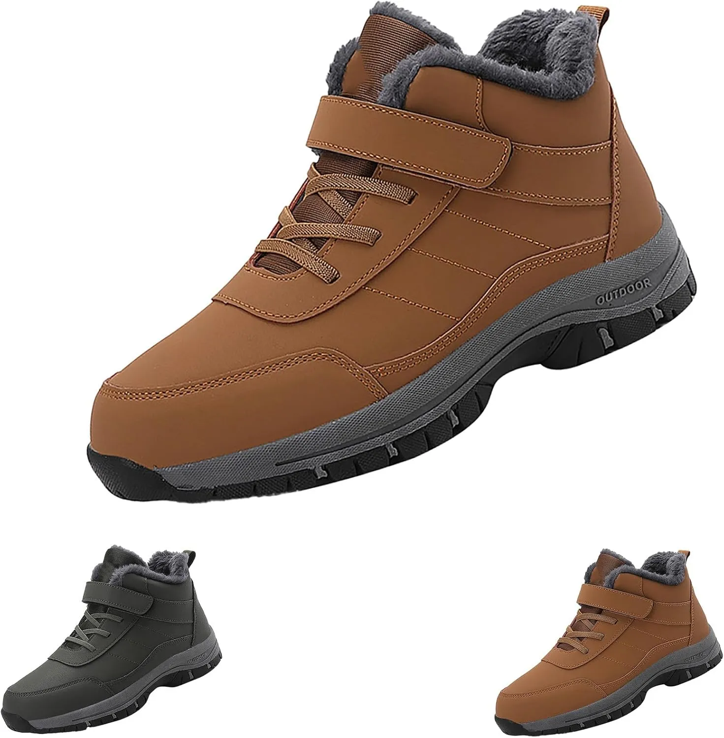 Work Boots for Men Waterproof Hiking Sneakers Shoes with Hook Loop Womens Working Shoes Insulated Waterproof Outdoor Shoes Lightweight Hike Grounded Footwear