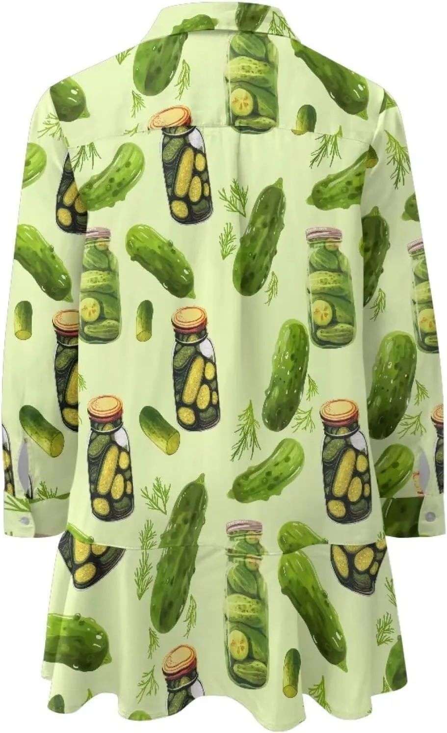 Youngerbaby Shirt Dresses for Women Long Sleeve Mini Dresses with Pockets Ruffee Hem Dresses S-2XL